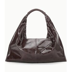 Staud Ronnie Bag Espresso Brown Leather Large Slouchy Hobo Shoulder Bag NEW